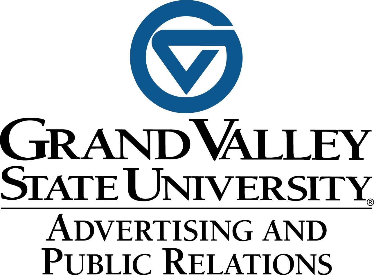 GVSU advertising and public relations logo